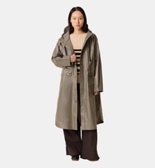 Imperméable long Vannah coton plastifié carreaux Vichy et capuche  Leon & Harper