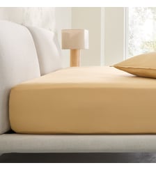Drap-housse satin de coton lavé 200 fils, bonnet 30 cm AM.PM