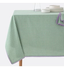 Nappe motif vichy tissé teint coton/lin Trattoria La Redoute Interieurs
