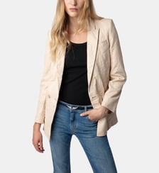 Blazer Visko 100% Cuir Froissé Zadig&Voltaire