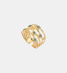 Bague verte plaquée or - drib deluxe Caroline Najman