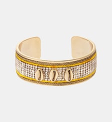 Bracelet jonc ajustable avec coquillages et strass DIADEMA Hipanema