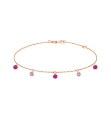 Bracelet CONFETTI ROSE - Rubis | Saphirs roses, poids total 0,65ct approx. - Or rose 750‰ La Brune & La Blonde