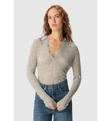 Pull col polo V tricot Ikks