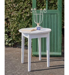 Table en bois blanc brut Francine N°1409- Produit chiné Debongout