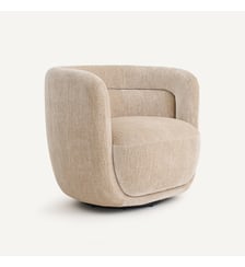 Fauteuil pivotant en velours texturé AM.PM