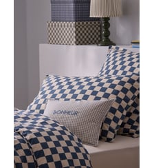 Housse de coussin petits carreaux brodée Cyrillus