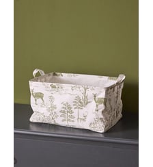 Bac de rangement rectangle esprit toile de Jouy Cyrillus