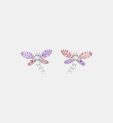 Clous d'oreilles Ariana Grande x Swarovski, Libellule, Métal rhodié Swarovski