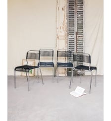Lot de 4 chaises en métal Alma N°1094- Produit chiné Debongout