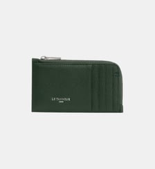 Porte cartes large zippé Lucien en cuir grainé Le Tanneur