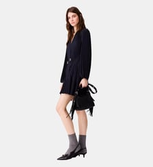 Robe courte plissée Maje