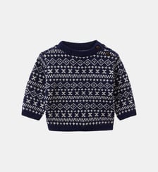 Pull jacquard en laine Bébé Cyrillus