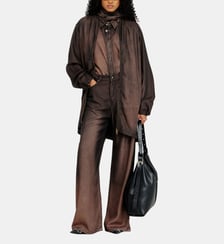 Veste légère en denim fluide enduit Diesel