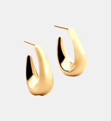 Petites boucles d’oreilles ovales en anneau 925 argentées en or Aristocrazy
