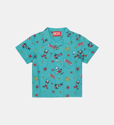 Chemise à manches courtes avec logo Diesel Kids
