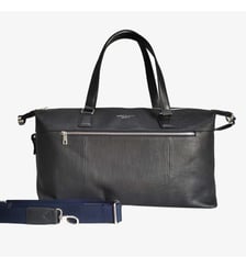 Sac de voyage en cuir de vachette marron foncé Biarritz Serge Blanco