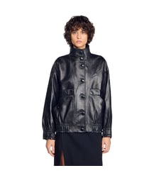 Blouson oversize en cuir Sandro