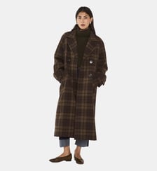 Manteau À Carreaux Laine Mélangée Daren Maison 123