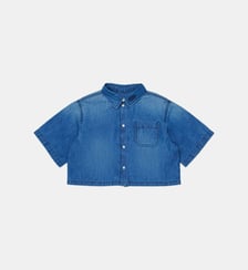 Chemise en denim à manches courtes Diesel Kids