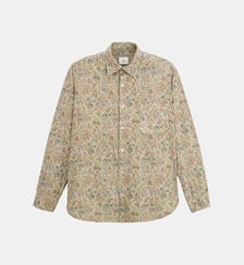 Chemise manches longues velours côtelé imprimé floral Serge Blanco