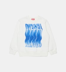 Sweat-shirt à col rond avec logo imprimé Diesel Kids