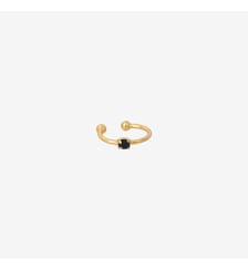 Bague d'oreille dorée émeraude - paris Caroline Najman