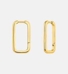 Boucles d’oreilles rectangulaires en argent 925 dorées 18K Aristocrazy