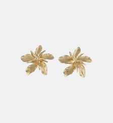 Grandes boucles d'oreilles fleurs texturées dorées Balaboosté