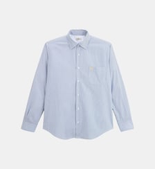 Chemise manches longues coton fines rayures Serge Blanco