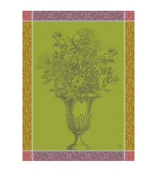 Torchon Floraison Uni 100% coton Le Jacquard Francais