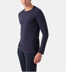 T-shirt manche longue col rond en coton Ron Dorff