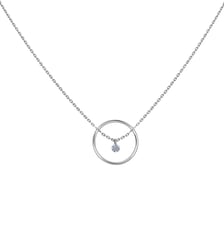 Collier EXCENTRIQUE - Diamant 0,07ct - Or blanc 750‰ La Brune & La Blonde