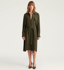 Robe joyce en acétate/soie unie Momonì