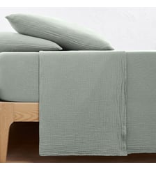 Drap plat uni gaze de coton La Redoute Interieurs
