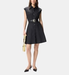 Robe chemise avec ceinture love birds Pinko
