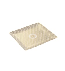 Porcelain Rectangular Tray Gold Finish - 17 x 15 cm - MALMAISON IMPÉRIALE Christofle