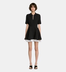 Robe courte patineuse contrastée Sandro