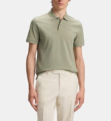 Polo modèle Pallas en coton biologique avec logo brodé BOSS