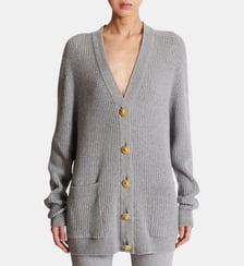 Cardigan boutonné en cachemire Balmain