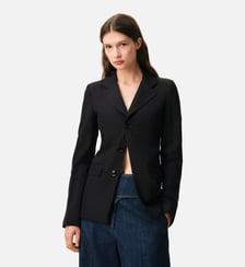 Veste Cintrée Simple Boutonnage en Laine Vierge AMI Paris