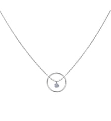 Collier EXCENTRIQUE - Diamant 0,22ct - Or blanc 750‰ La Brune & La Blonde
