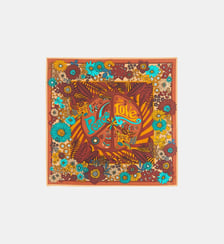 Petit foulard coloré effet soyeux en polyester recyclé PEACELOVE Wild