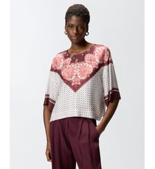 Blouse à motif cravate et imprimé placé Pinko