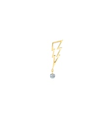 Boucle d'oreille / Pin's POP COUP DE FOUDRE - Diamant brillant - Or jaune 750‰ La Brune & La Blonde