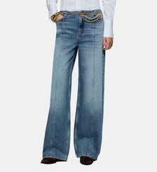 Jean flare avec ceinture bijou Liu Jo