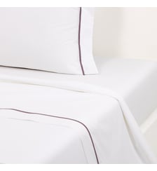 Drap plat en percale de coton Yves Delorme