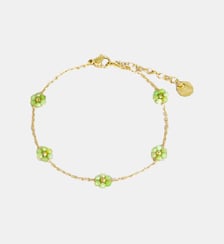 Bracelet  Suzanne avec fleurs à pierres fines Les Cléias