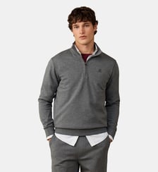 Sweat En Coton À Demi-Zip Avec Logo Hackett London