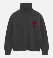 Pull Col Cheminée Ami De Coeur En Laine unisexe AMI Paris